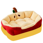 Pet bed designed like a red apple 