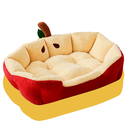 Pet bed designed like a red apple 