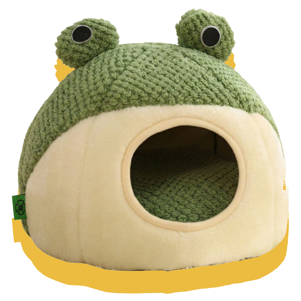 Green frog pet cave