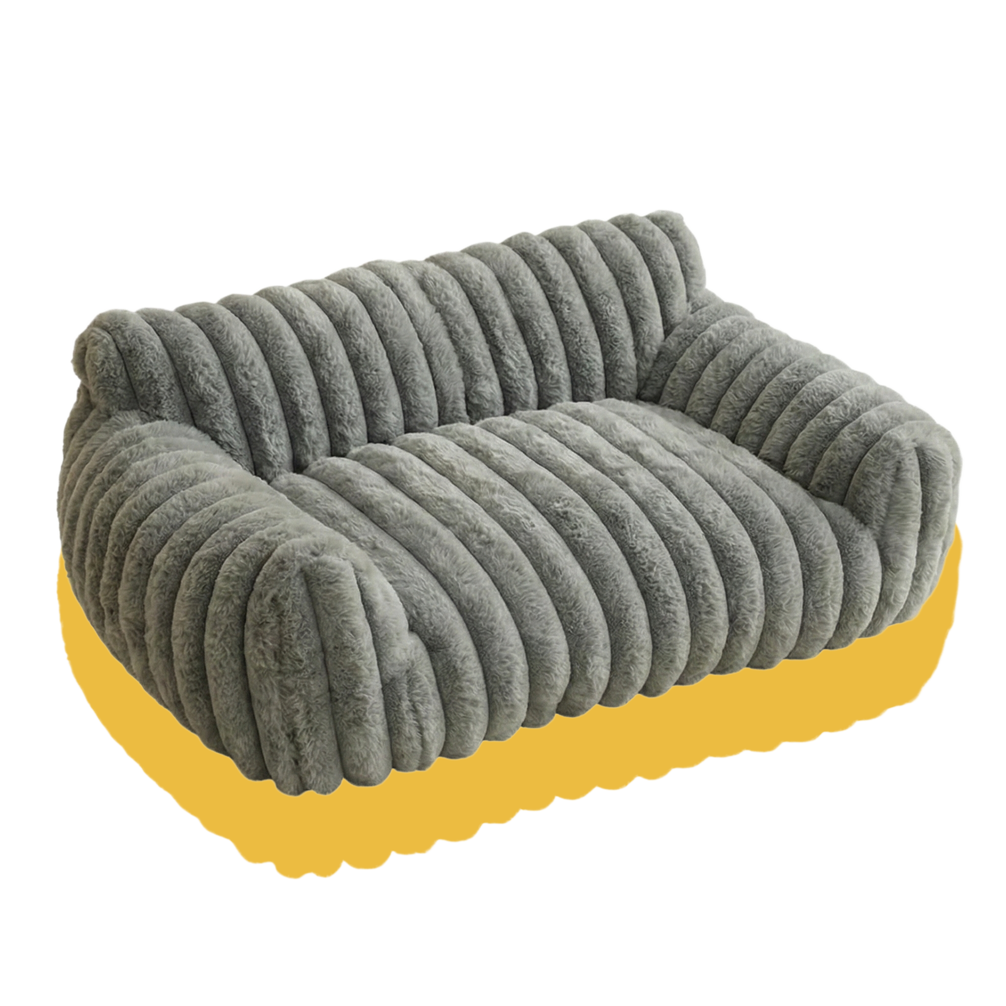 Chenille Cloud Breathable Dog/Cat Bed Grey