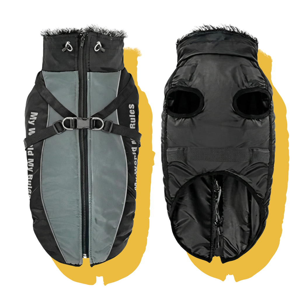 Alpine Water-Resistant Dog Jacket Grey