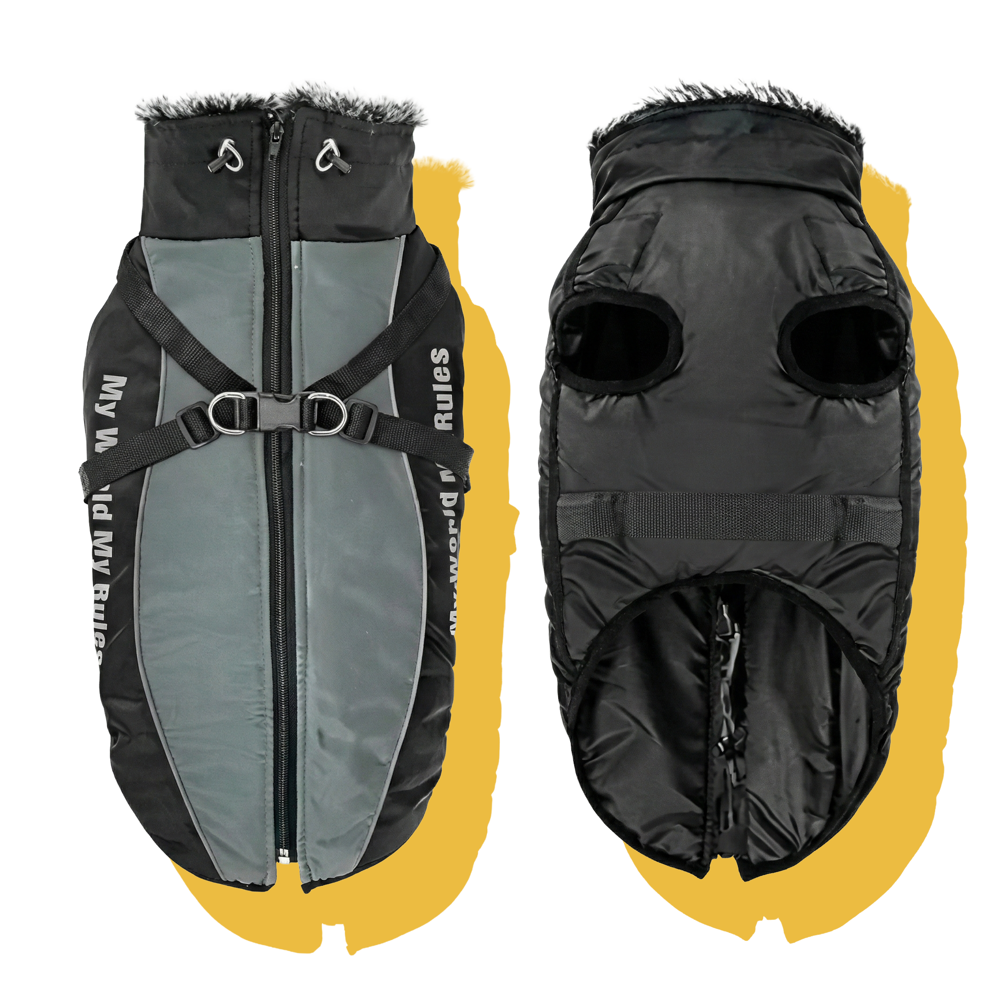 Alpine Water-Resistant Dog Jacket Grey