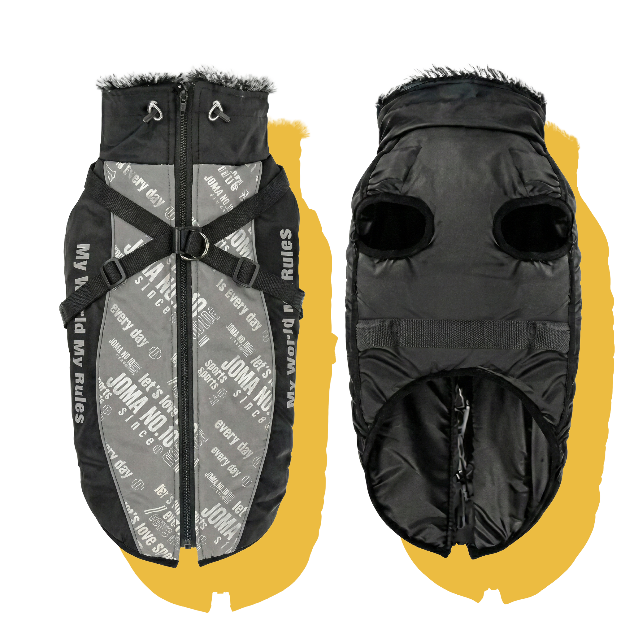 Alpine Water-Resistant Dog Jacket Grey