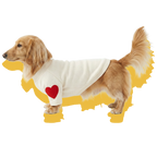 Heart Plush Warm Fleece Dog Sweater Grey