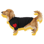 Heart Plush Warm Fleece Dog Sweater Grey