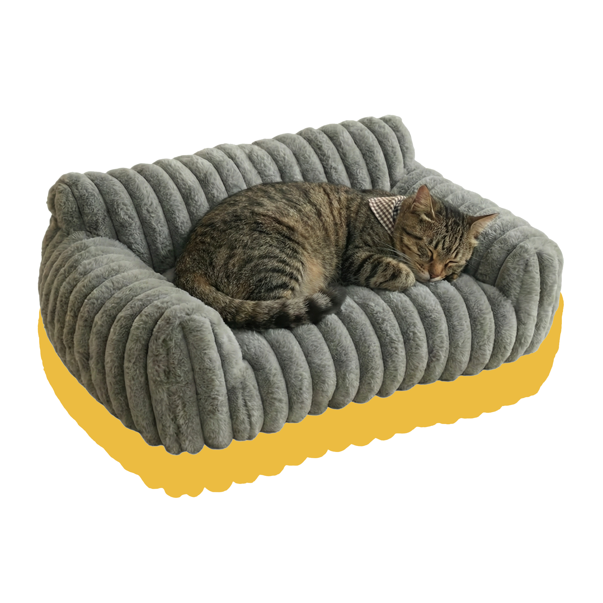 Chenille Cloud Breathable Dog/Cat Bed Grey
