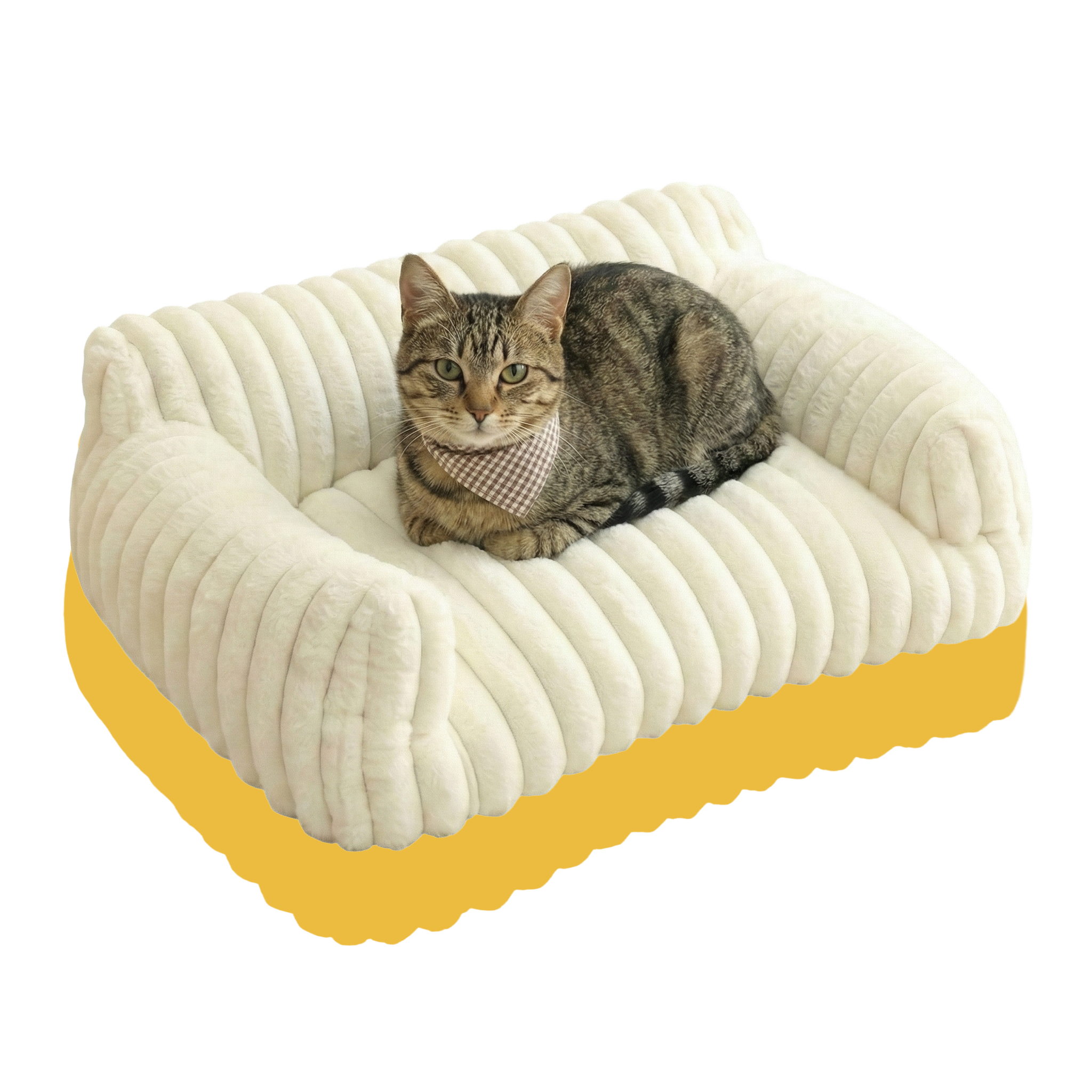 Chenille Cloud Breathable Dog/Cat Bed White