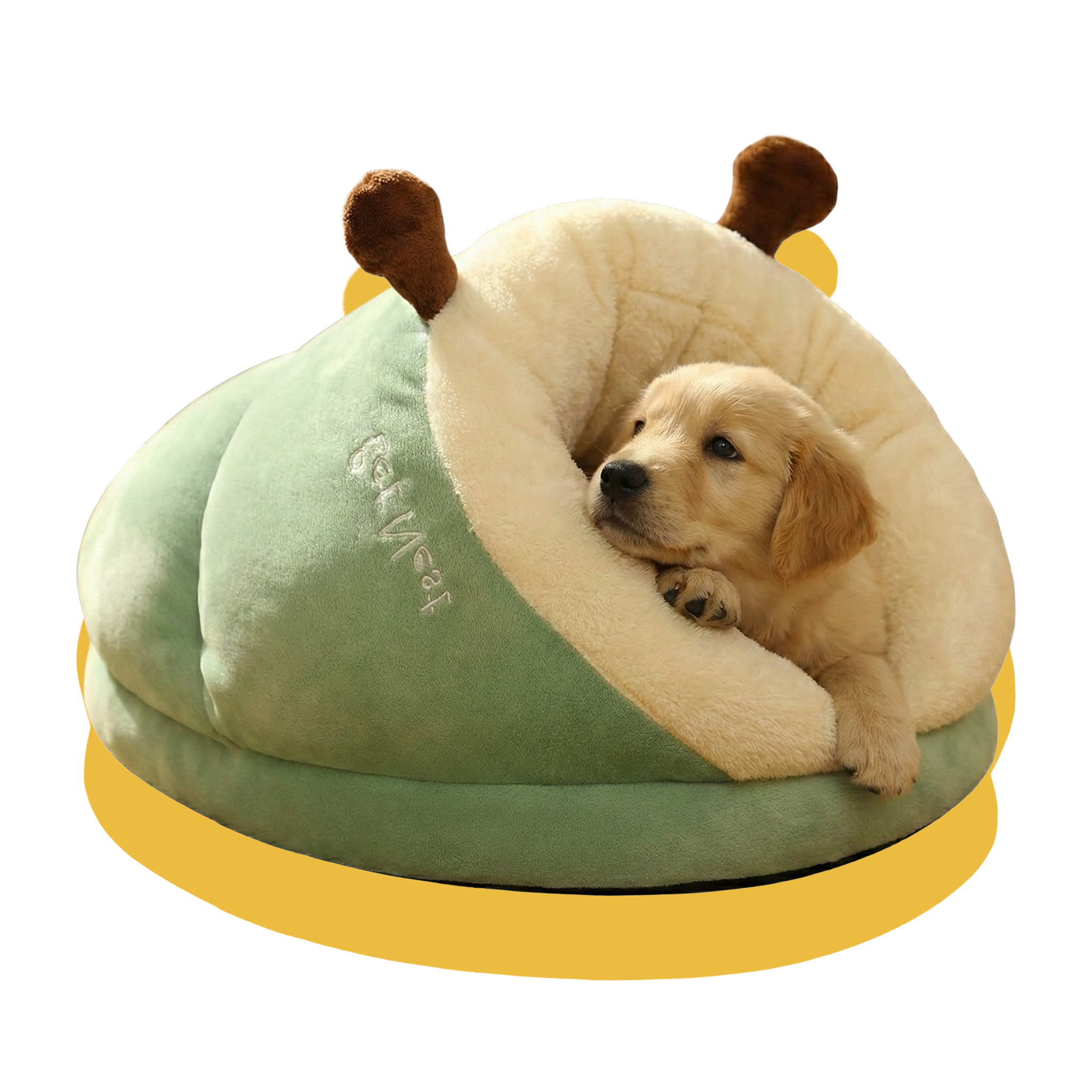 Cosy Slipper Dog/Cat Bed Green