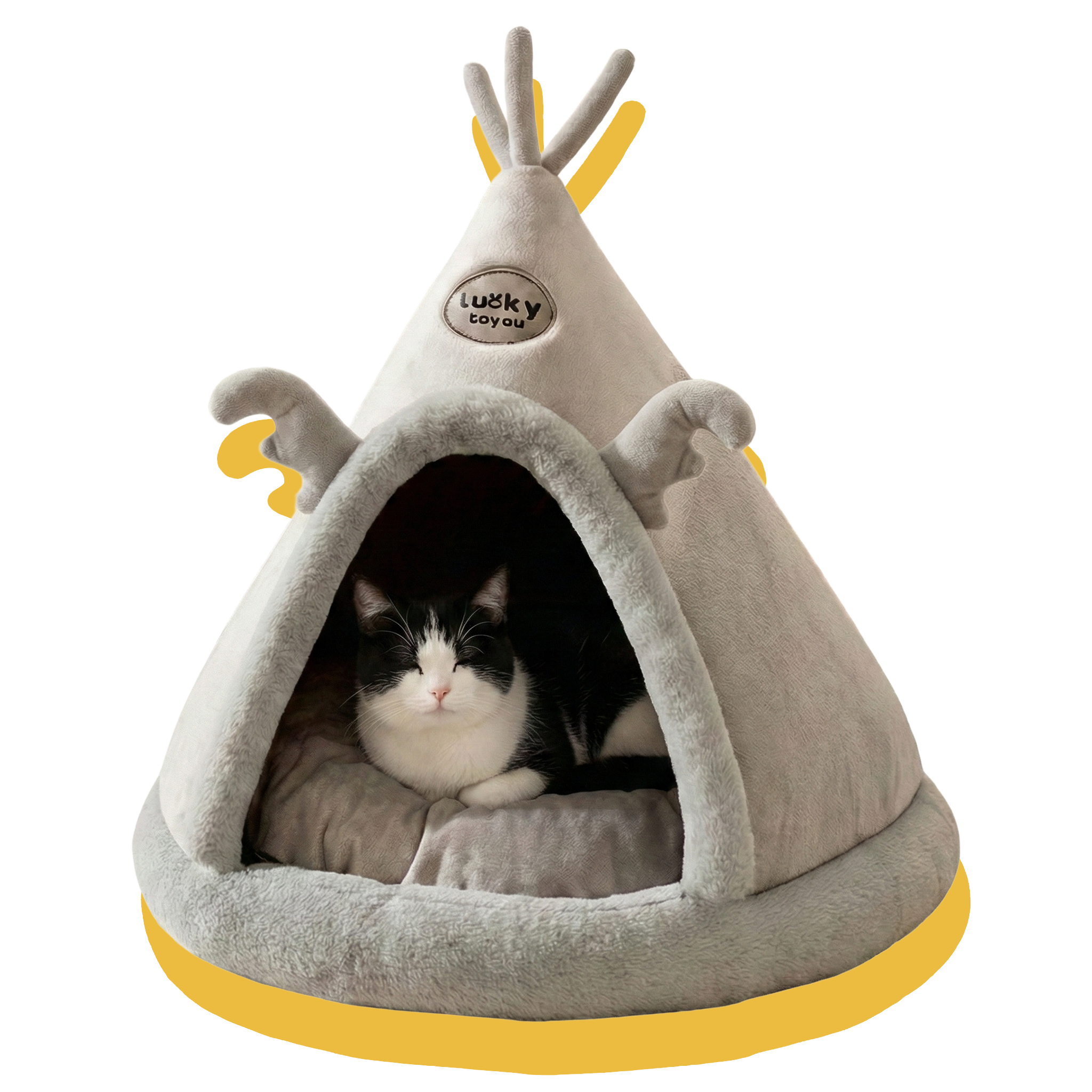 Little Hideaway Calming Dog/Cat Bed Grey