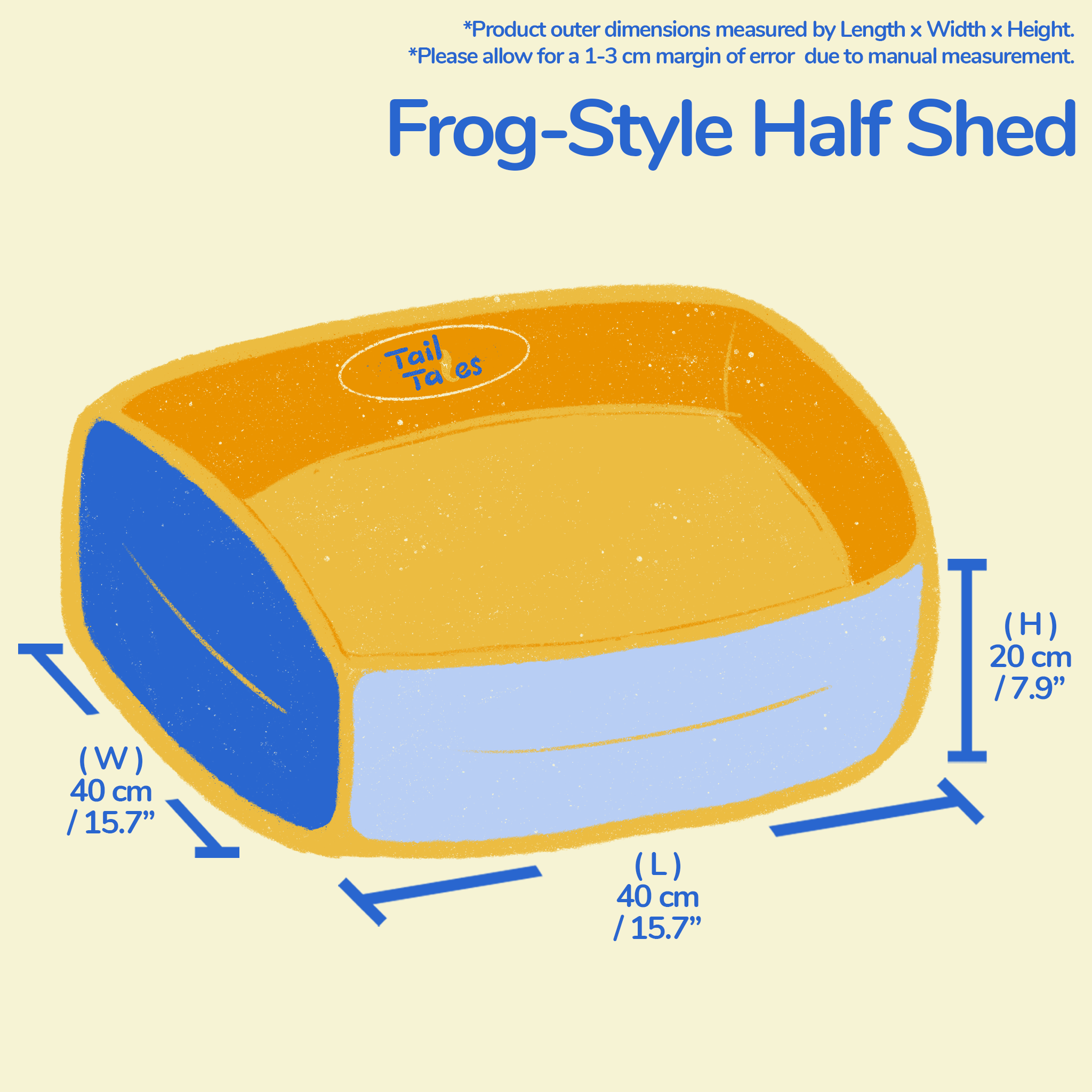 Frog-Style Warm Dog/Cat Bed - Half Shed